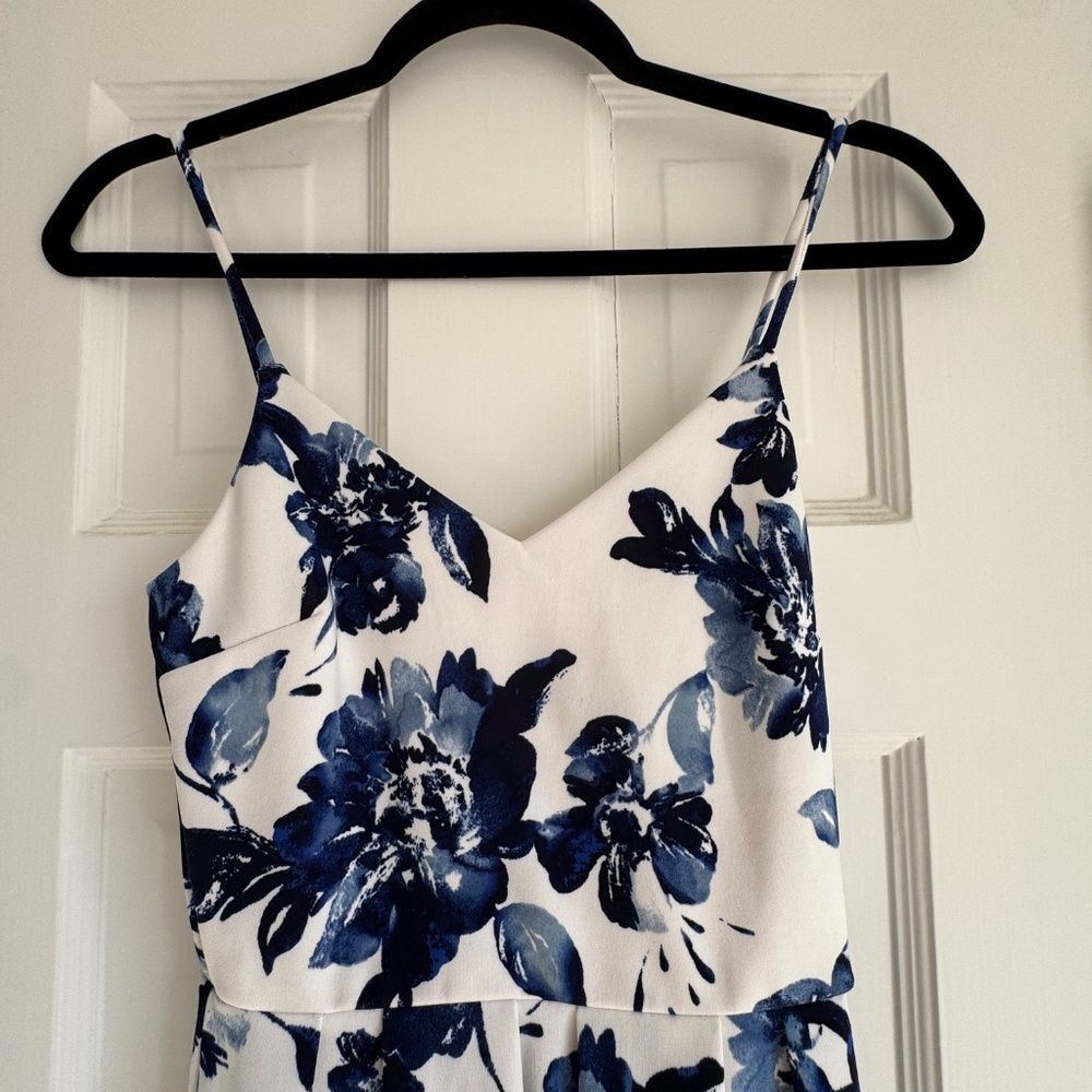 Monteau LA Blue & White Floral Dress Size S - Picture 3 of 6